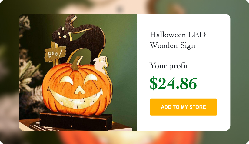 Halloween LED Wooden Sign