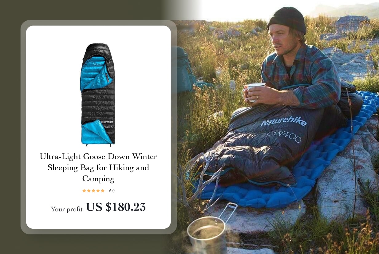 Ultra-Light Goose Down Winter Sleeping Bag