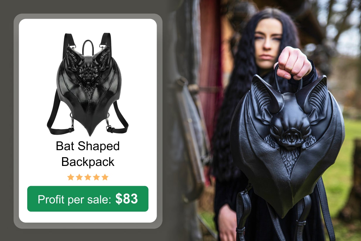Bat Shaped Backpack 