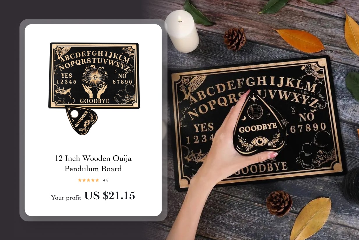 12 Inch Wooden Ouija Pendulum Board 