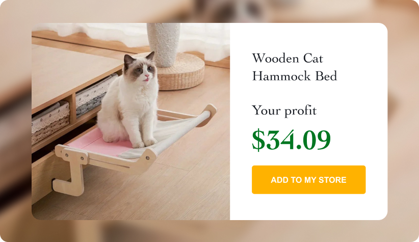 Wooden Cat Hammock Bed