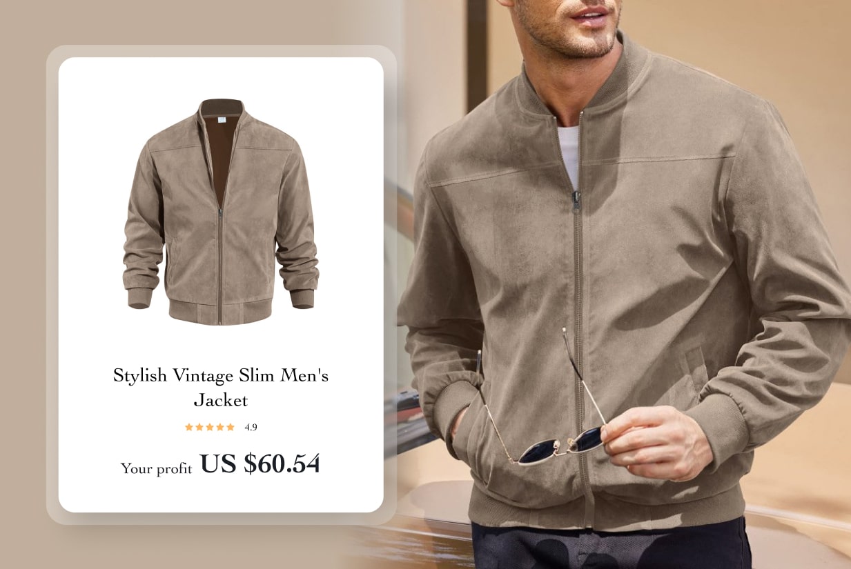 Stylish Vintage Slim Men’s Jacket