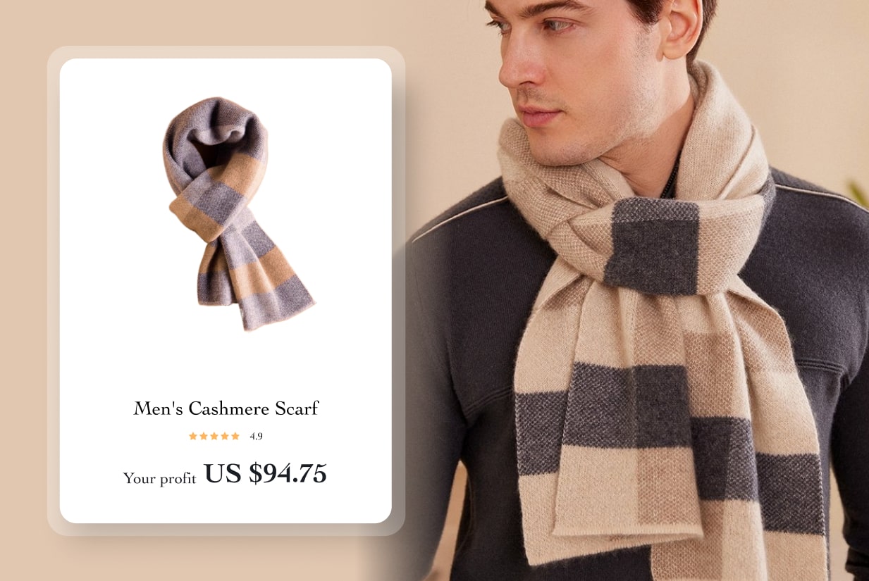 Men's Cashmere Scarf