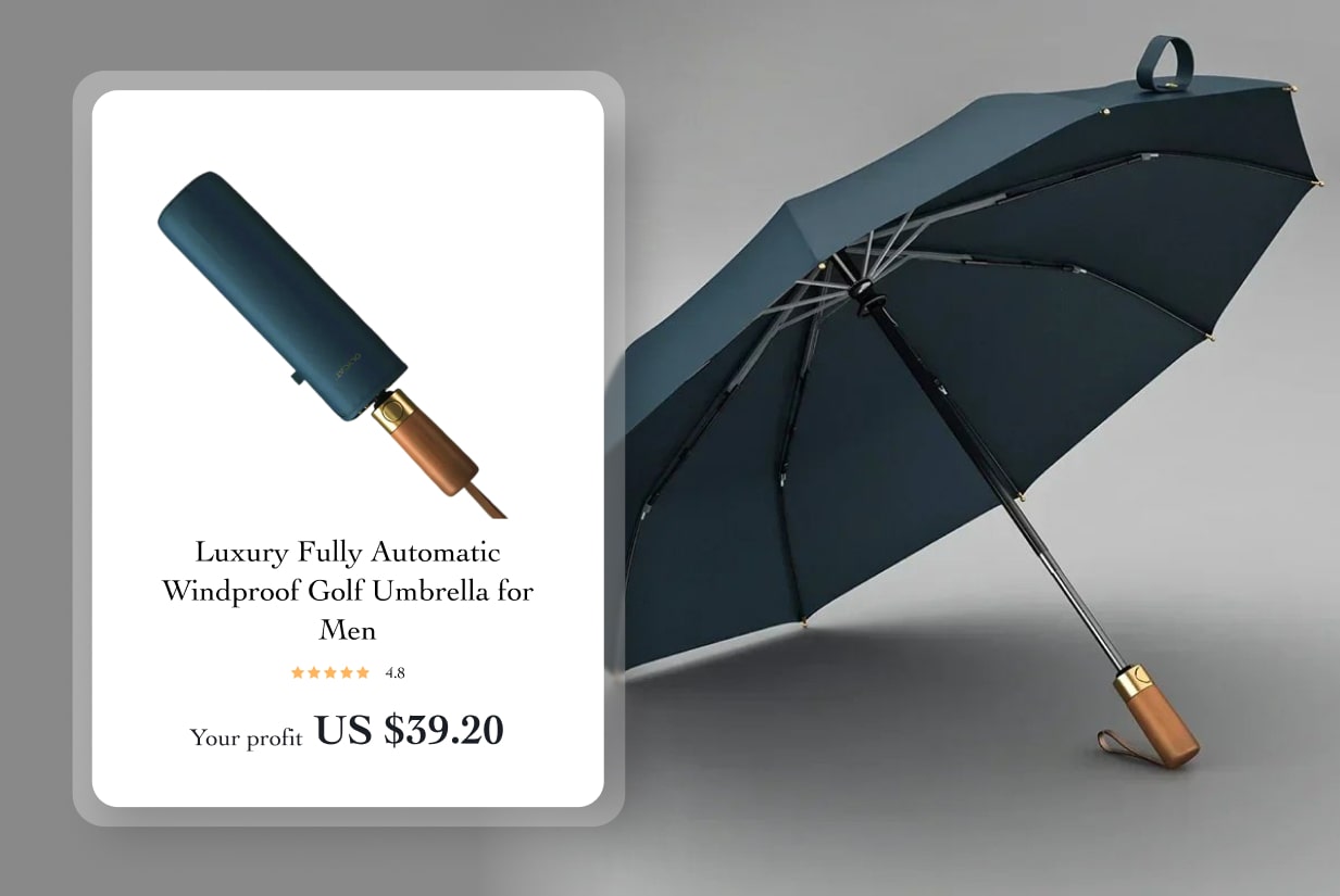 Luxury Fully Automatic Windproof Umbrella for Men