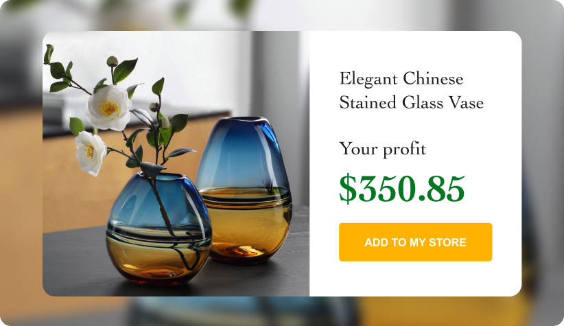 Elegant Chinese Stained Glass Vase