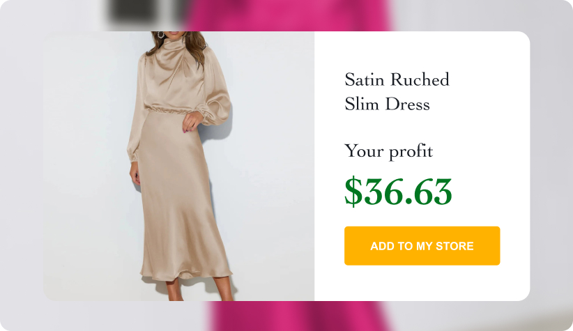 Satin Long-Sleeved Ruched Slim Dress