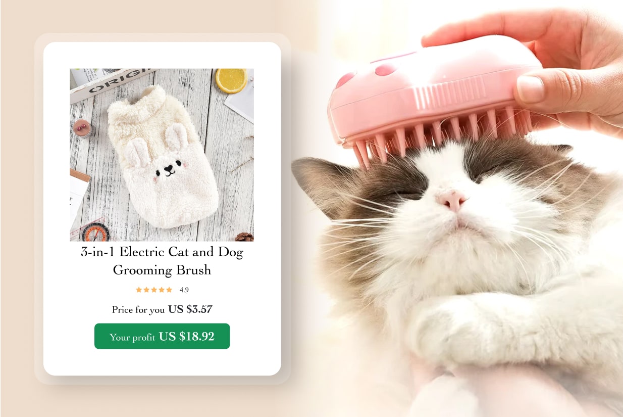 Cat and Dog Grooming Brush