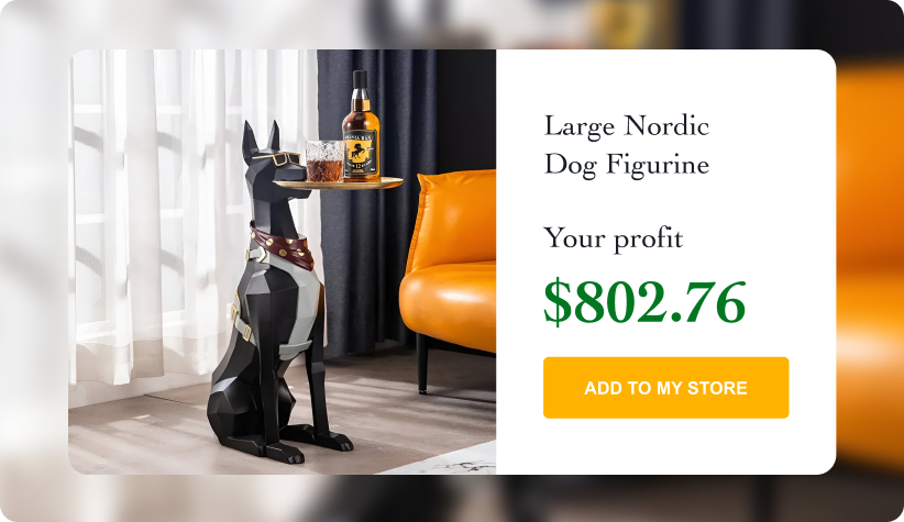 Large Nordic Dog Figurine 