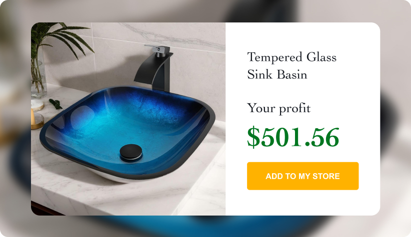 Tempered Glass Sink Basin