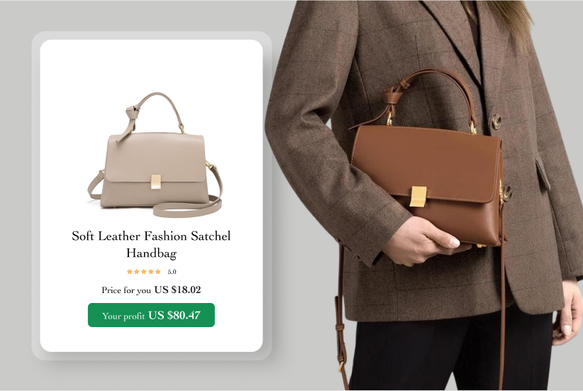 leather satchel handbag