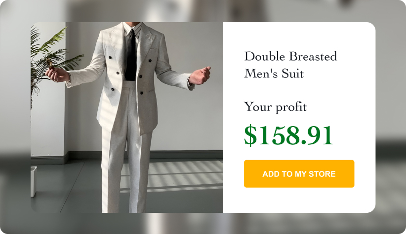 Double Breasted Men's Suit