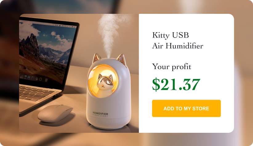 Kitty USB Air Humidifier with Night Light