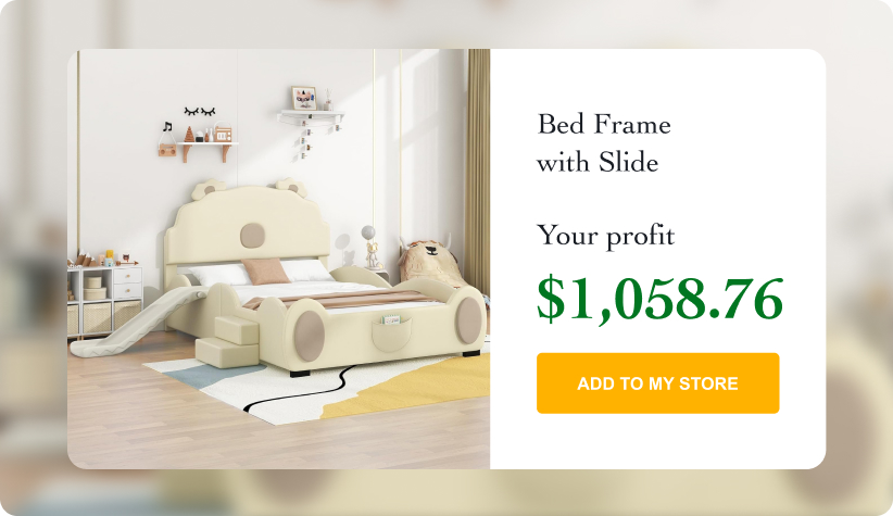 Bed Frame with Slide & LED Light