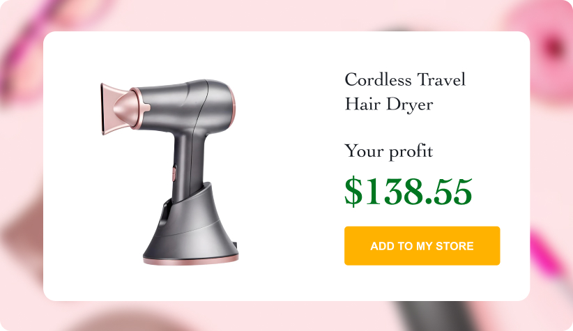 Cordless Rechargeable Travel Hair Dryer