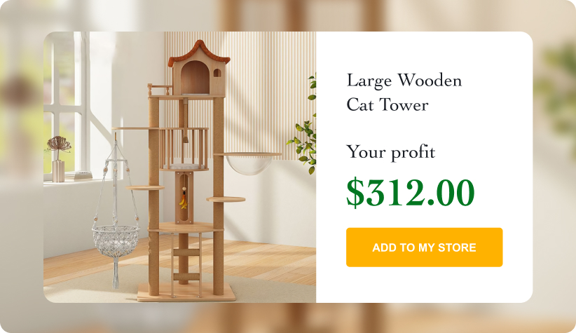 Large Wooden Cat Tower