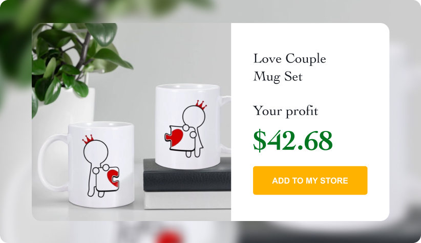 2pc Love Couple Coffee Mug Set