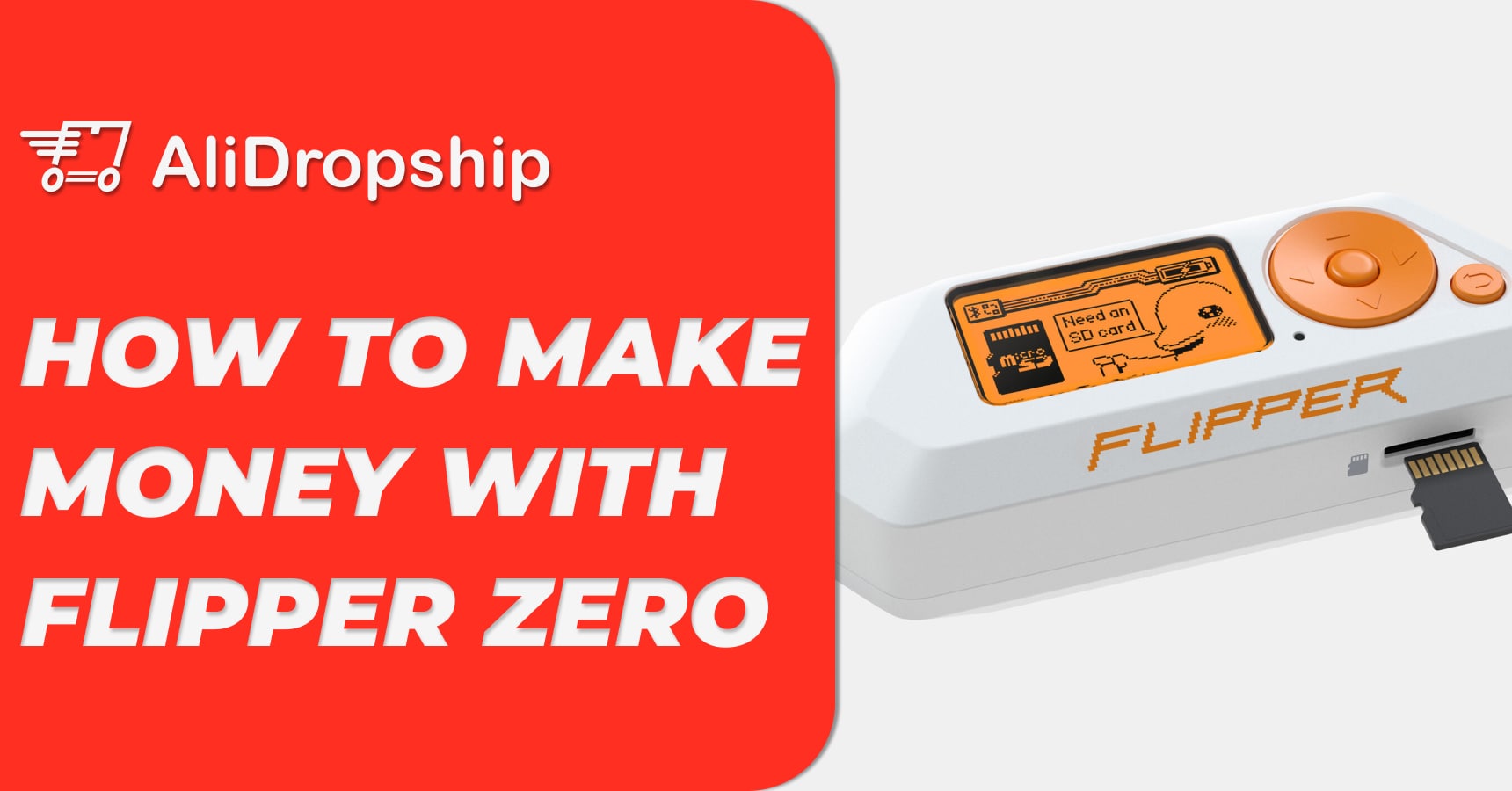 Main and featured image for an article about how to make money with flipper zero