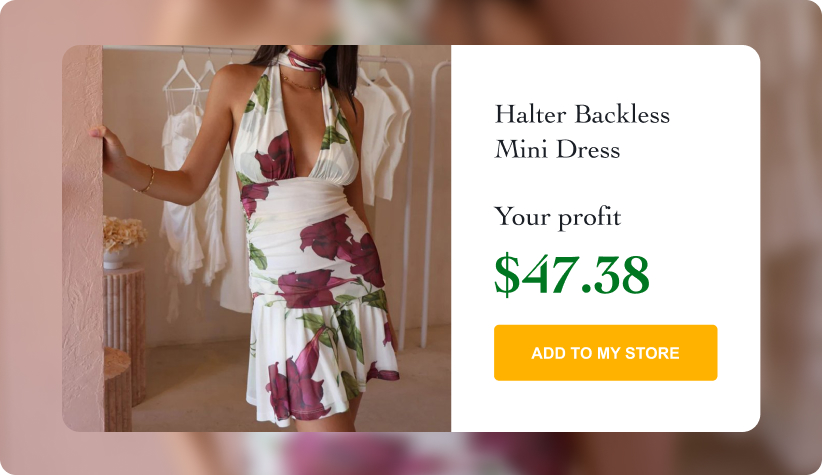 Halter Backless Mini Dress 