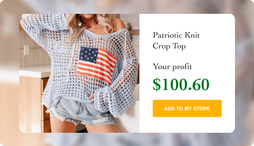 Patriotic Knit Crop Top 