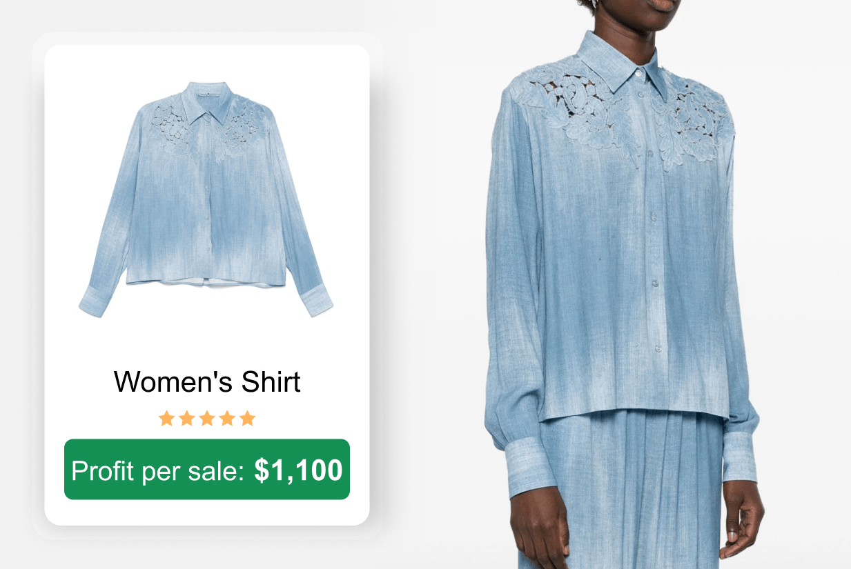 Ermanno Scervino Embroidered Denim Shirt