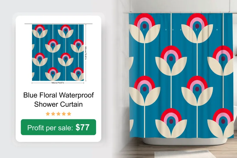 Waterproof Shower Curtain as a trending product to sell