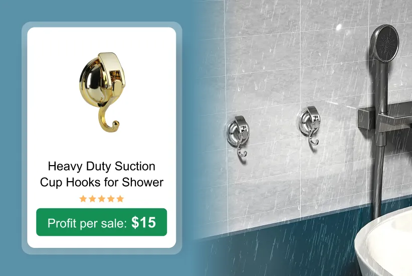 Heavy Duty Suction Cup Hooks as a trending product to sell