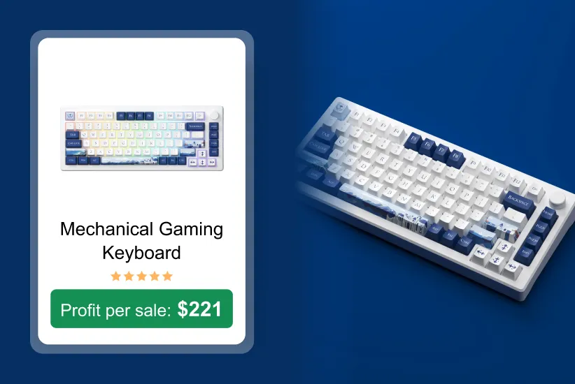 Mechanical gaming keyboard as a trending product to sell