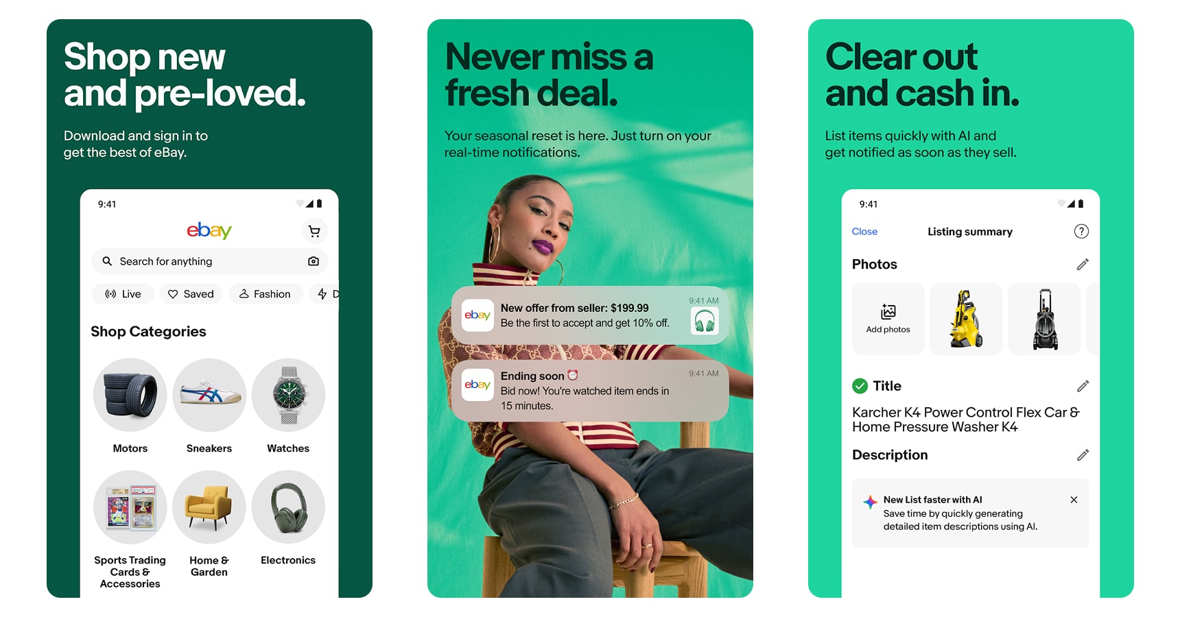 Images of the eBay app for the best apps to make money article