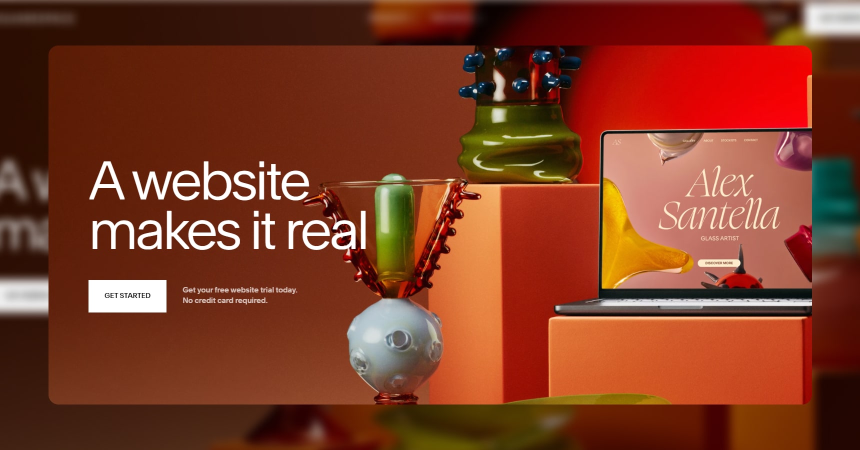 Screenshot of the Squarespace's homepage for the Best ecommerce website builders article