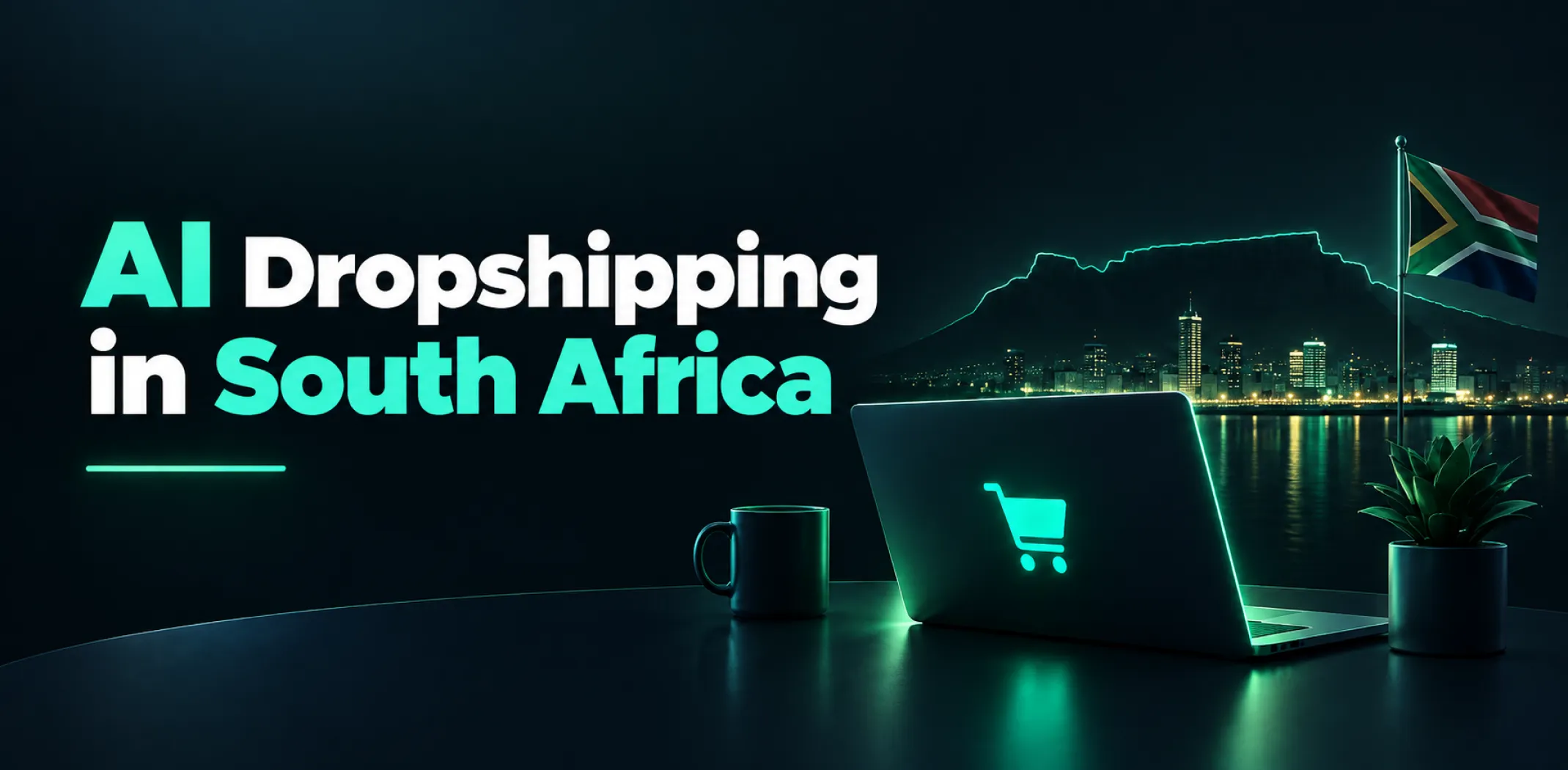 Featured image for an article about AI dropshiping in South Africa