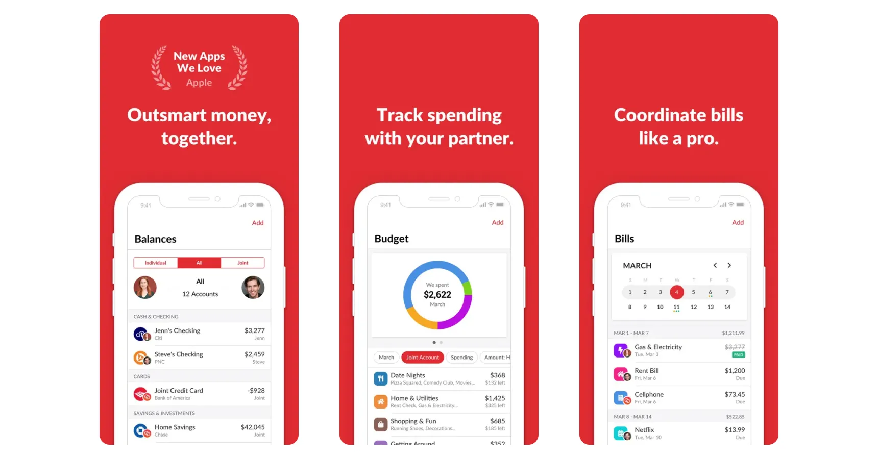 Images of the Honeydue app for the Best personal finance apps article