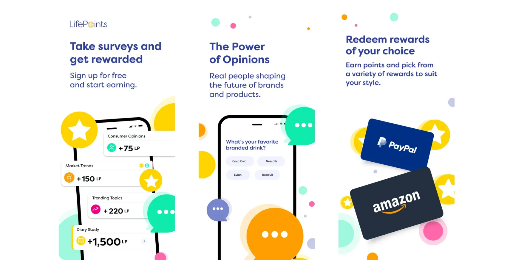 Images of the LifePoints app for the best survey apps for money article