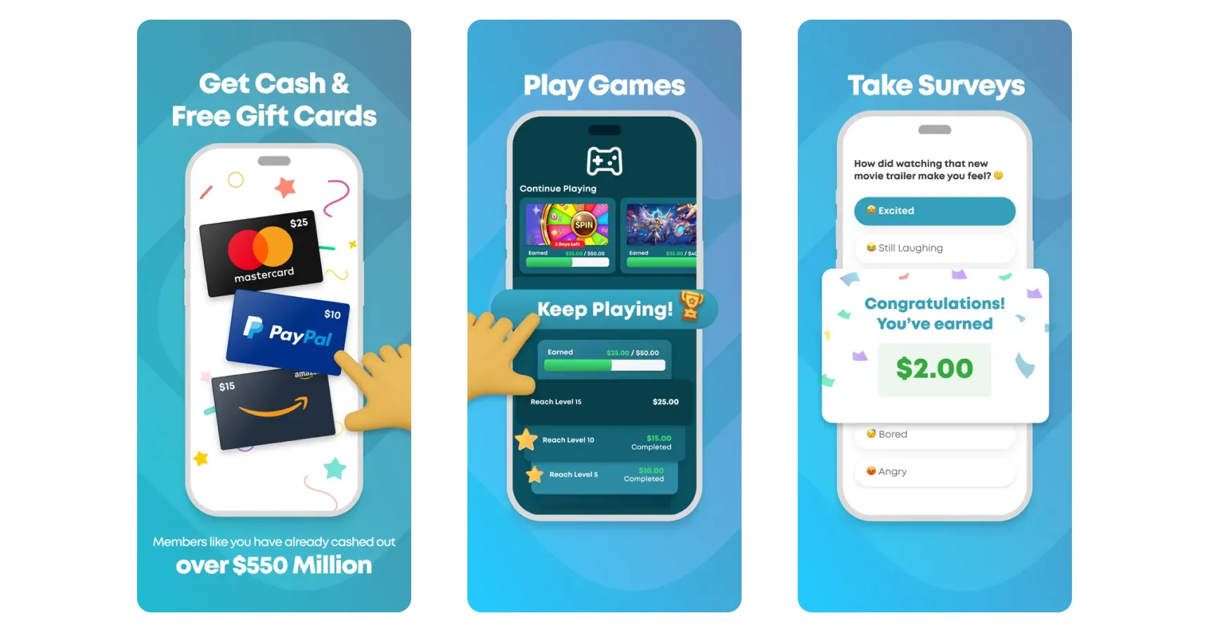 Images of the Sagbucks app for the best survey apps for money article