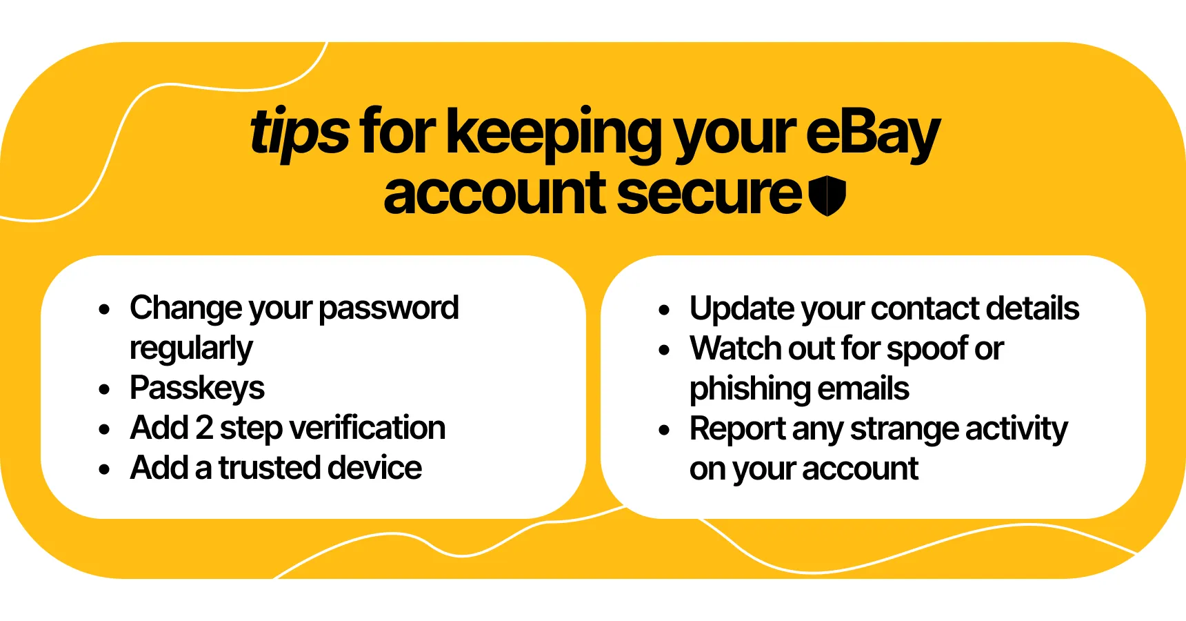 Tips for keeping your eBay account secure for the article 'is eBay legit'