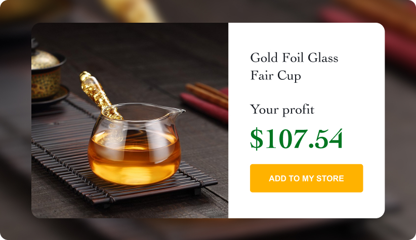 Gold Foil Glass Fair Cup