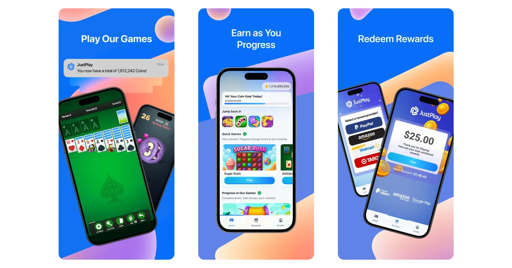 Images of JustPlay for the article the best game apps to make money