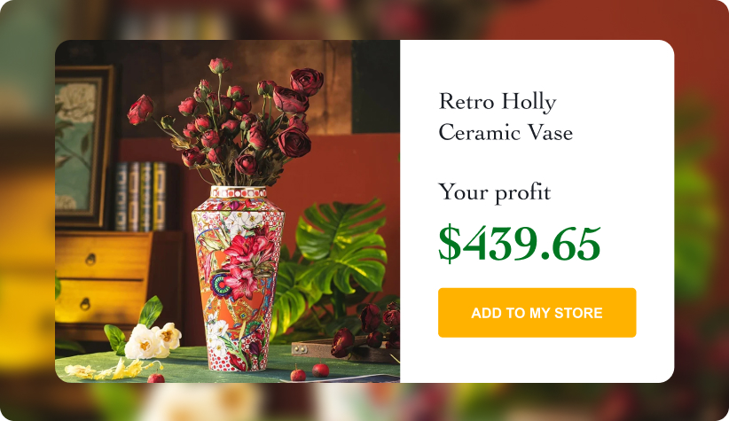 Retro Holly Ceramic Vase