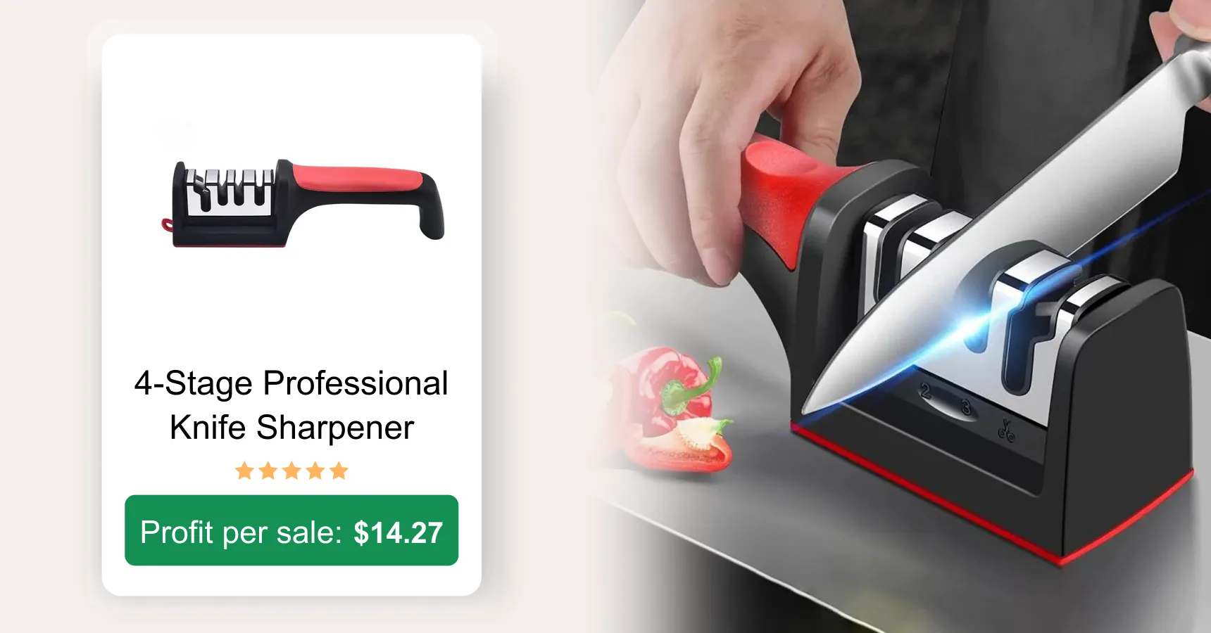 Image of a professional knife sharpener for an article on AliExpress trending products 2026
