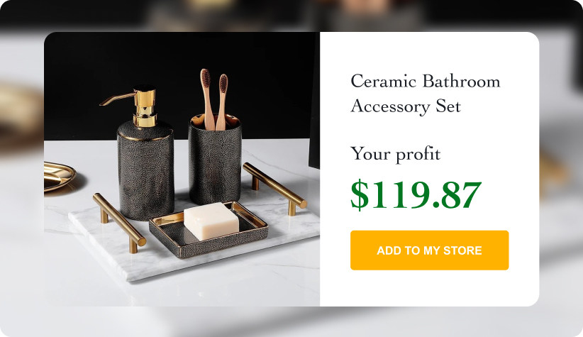 Ceramic Bathroom Accessory Set