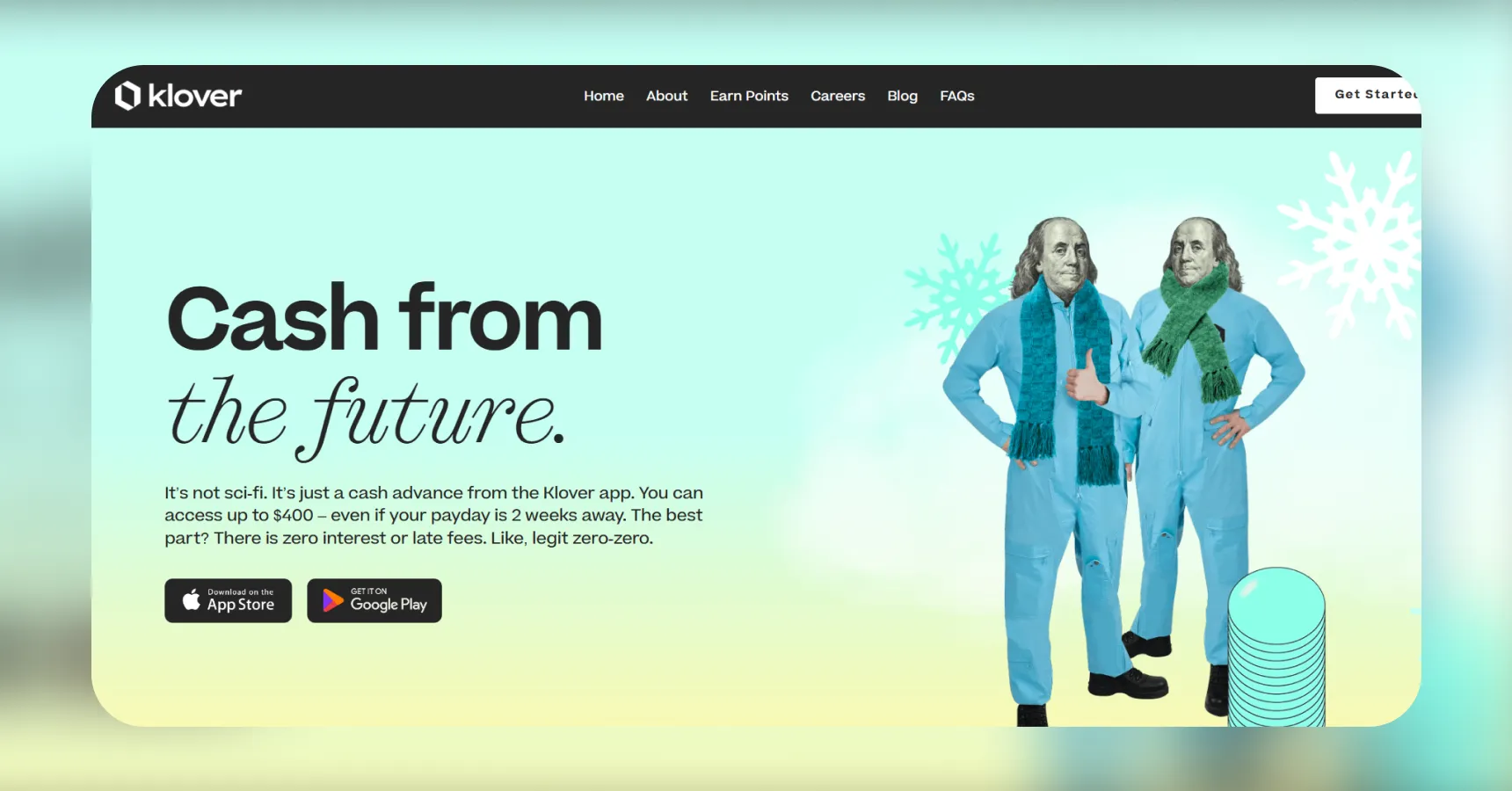 Screenshot of the Klover homepage for an article on how to make money watching videos