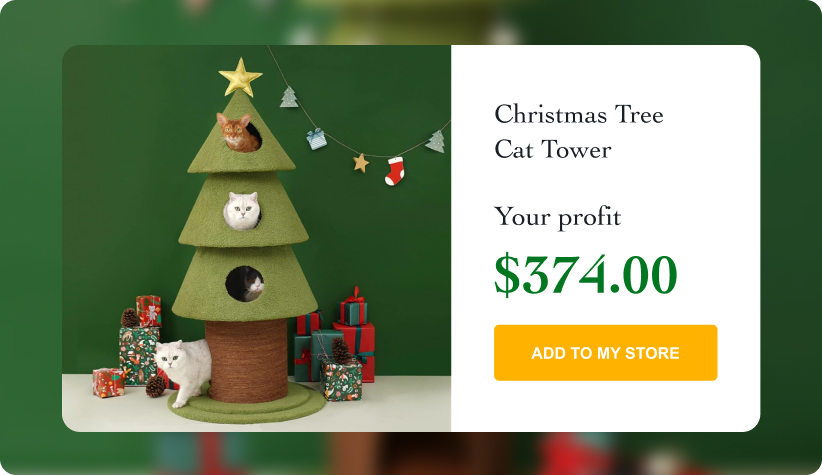 Christmas Tree Cat Tower
