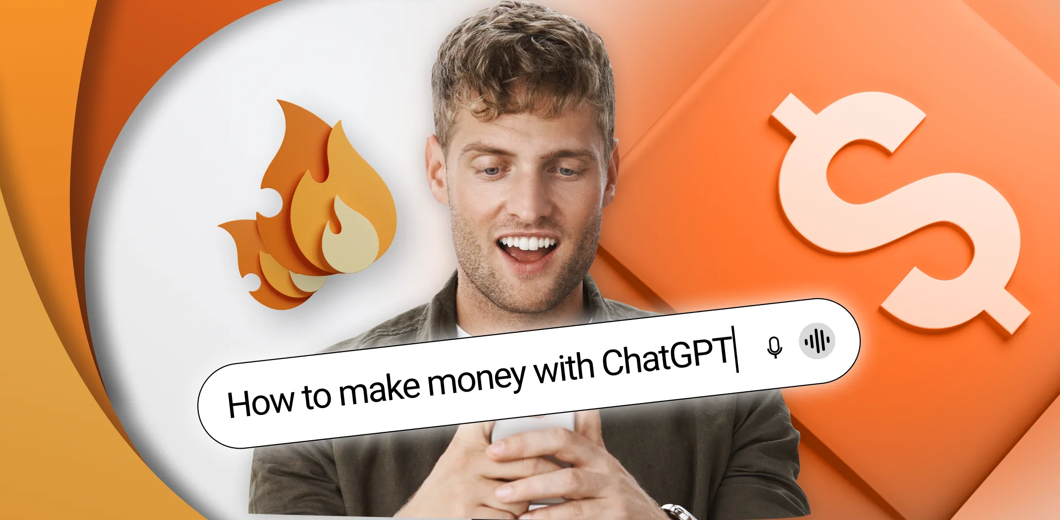 Main and featured image for an article on how to make money with ChatGPT