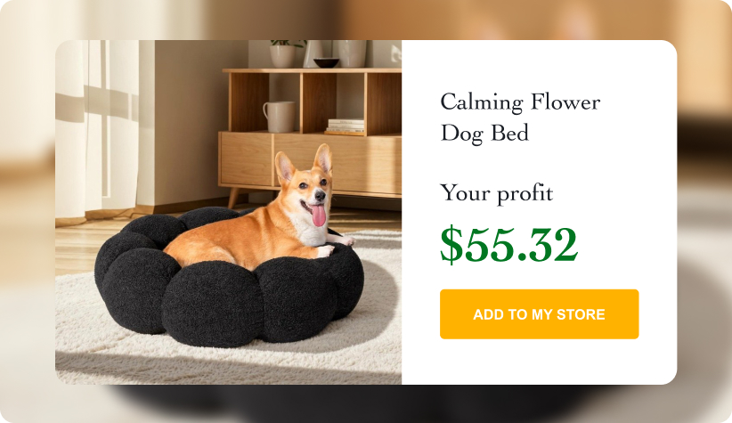 Calming Flower Dog Bed