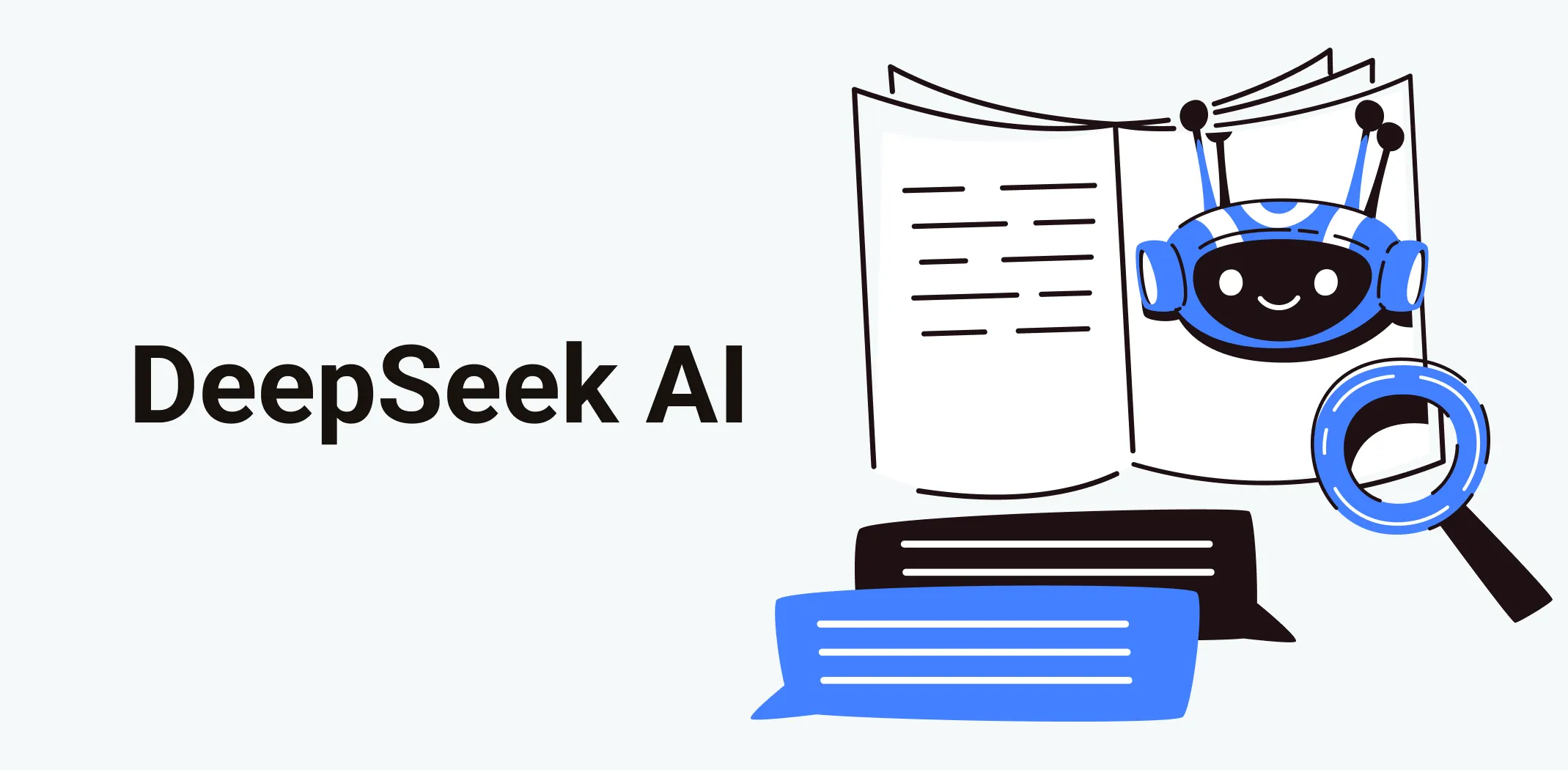 Main and featured image for an article on DeepSeek AI