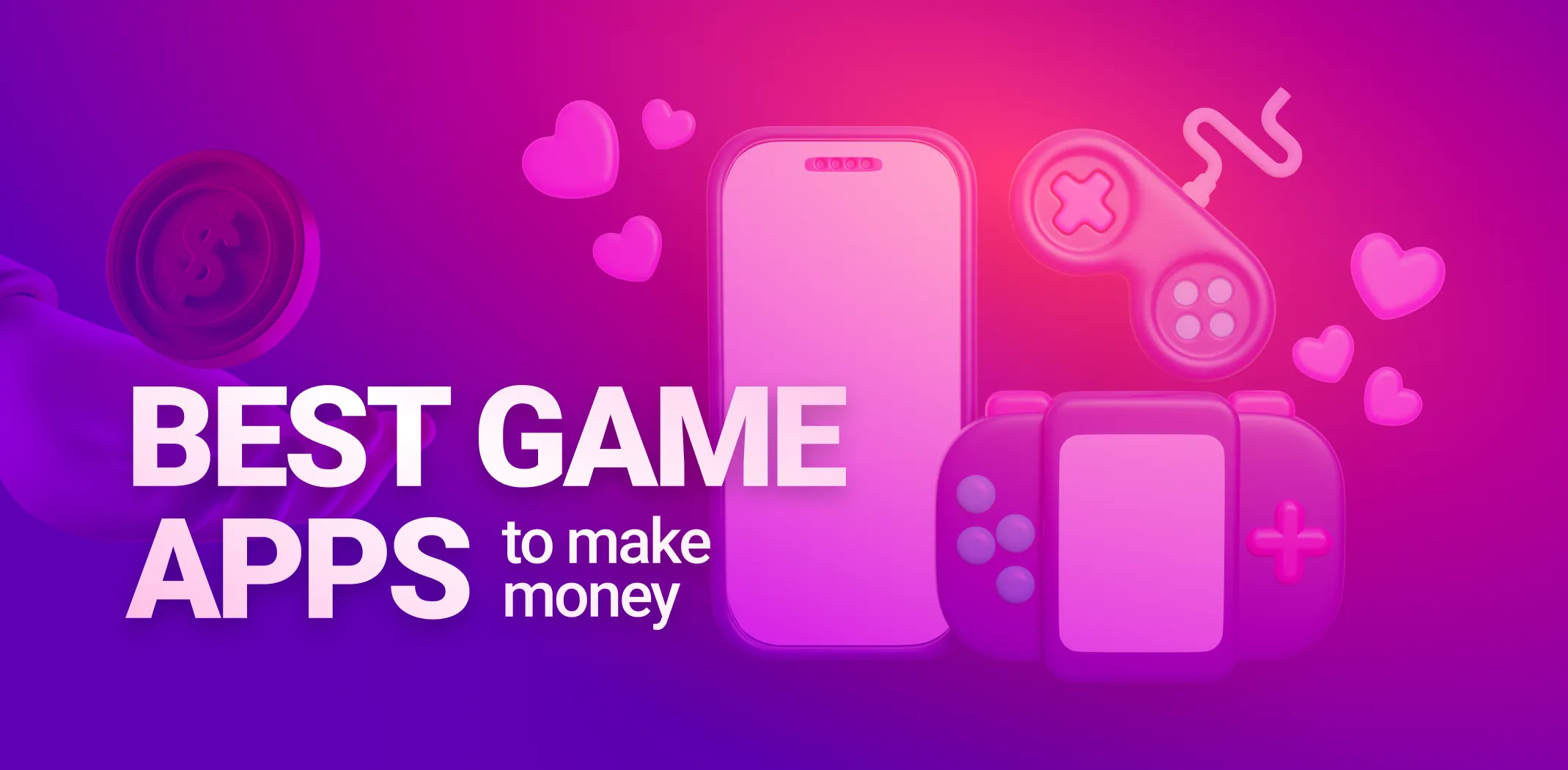 Main and featured image for an article on the best game apps to make money