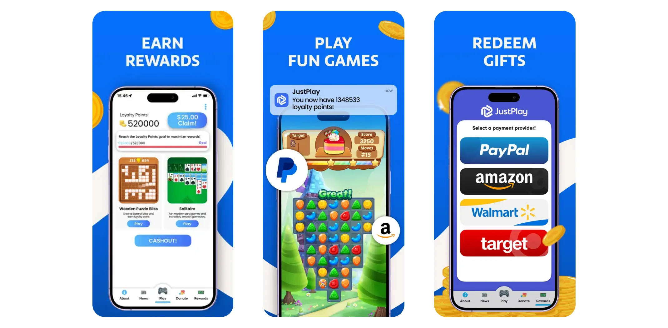 Images of JustPlay for the article the best game apps to make money