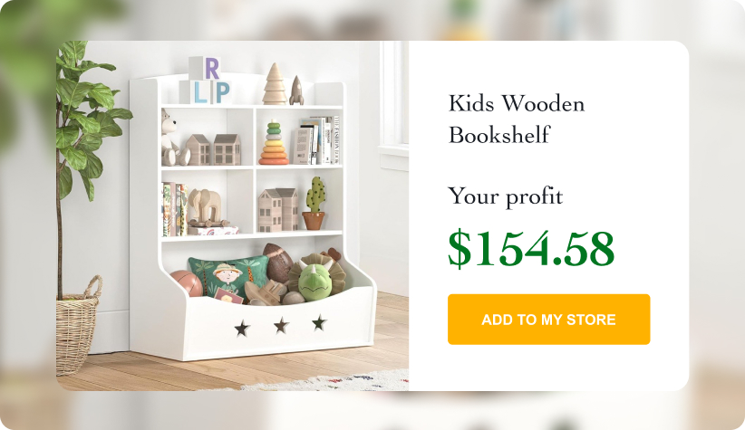 Kids Wooden Bookshelf