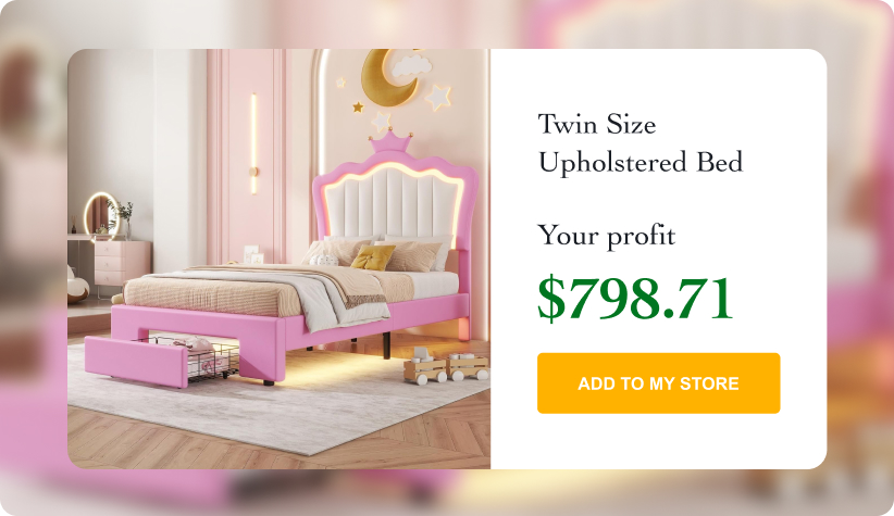 Twin Size Upholstered Bed