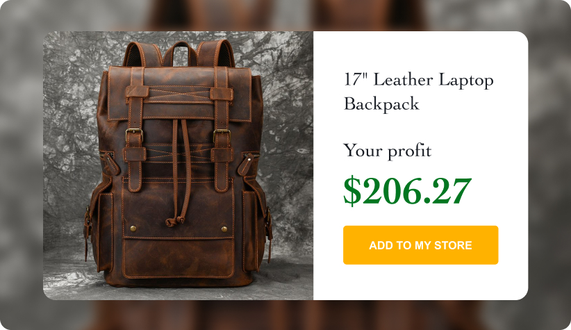 17" Leather Laptop Backpack
