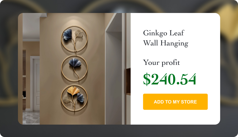 Ginkgo Leaf Wall Hanging
